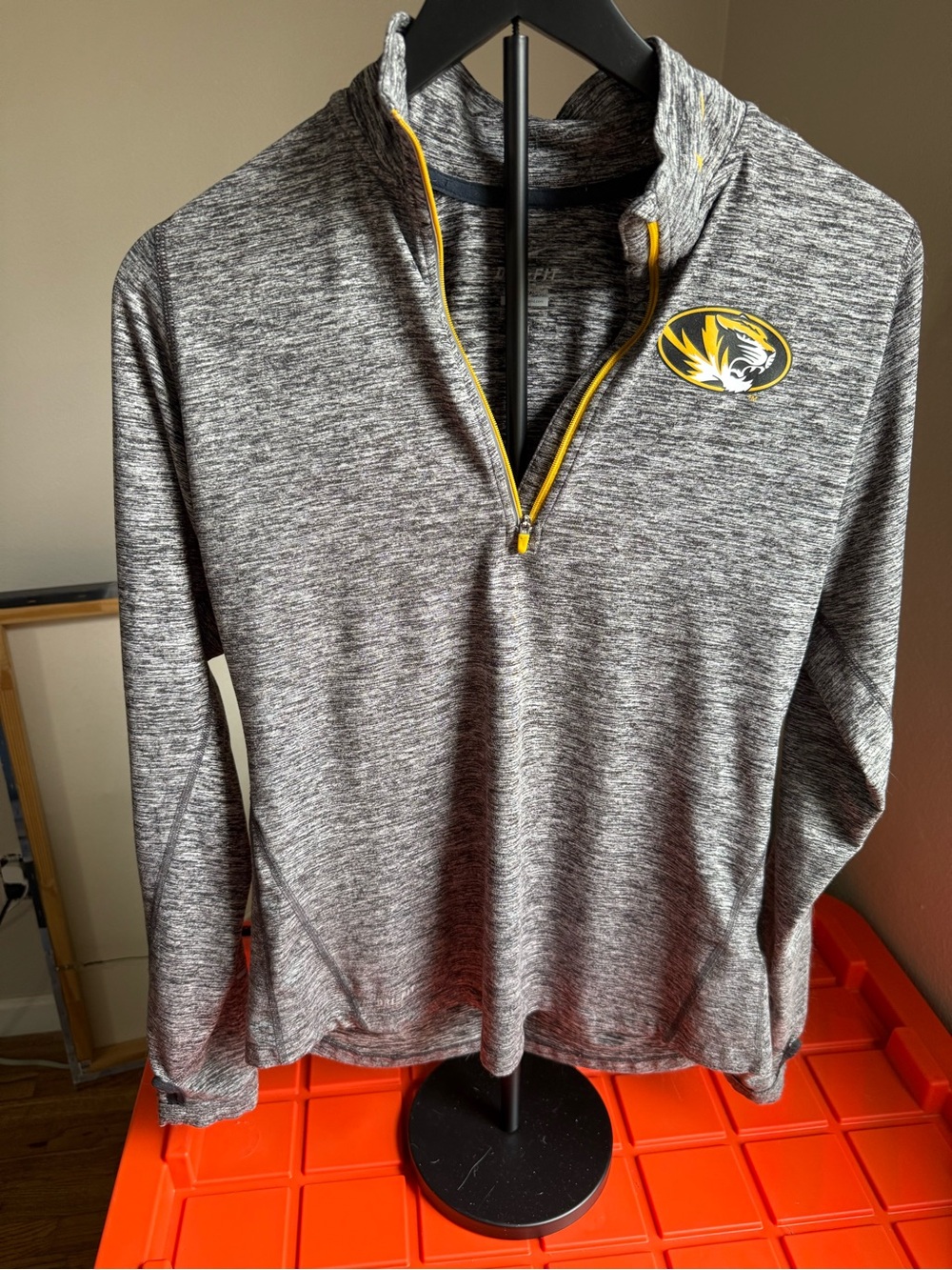 Mizzou Nike Gray Heather Quarter-Zip Jacket